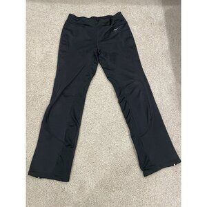 Womens Nike Dri-fit‎ Pants Black Zip Cuff zipper legs Small S pocket Tennis